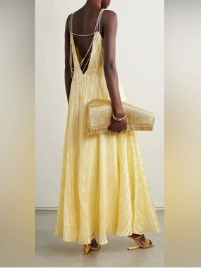 LOVE SHACK FANCY Darralis Dress in Soft Yellow 00